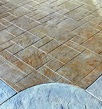 stamped and colored concrete