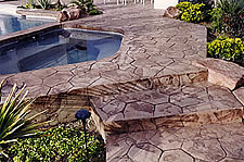 Random Stone stamped concrete