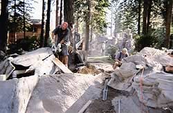 synthetic rocks from concrete