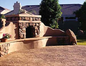 stamped patio