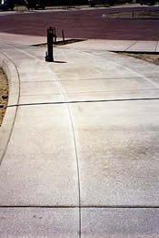 saw cuts in walkway