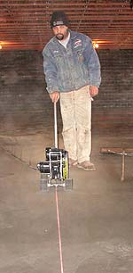 cutting concrete