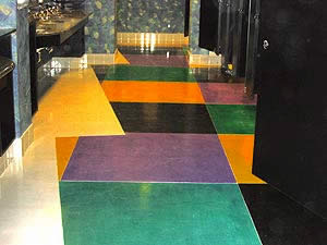 polymer-modified cement floor