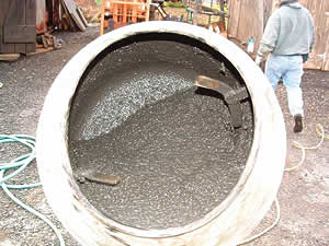 <black pigment being mixed>