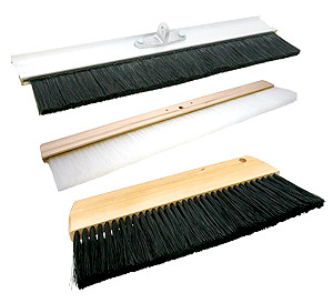Various concrete brooms