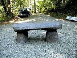 Faux rock bench