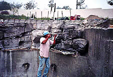 faux rock concrete pool