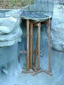 faux rock concrete pool
