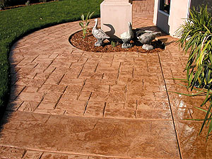 stamped walkway