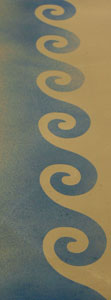 Stenciled floor design