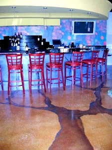 Brian Vacari, the Concrete Colorist, Bar Floor