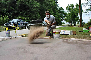 Applying Color Hardeners to Concrete