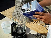 1. Add acetone.