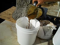 4. The blended mix is ready to go.