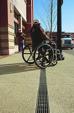 Water drains in decorative concrete