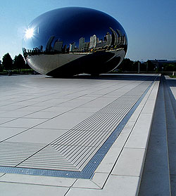 Water drains in decorative concrete