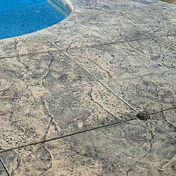 Water drains in decorative concrete