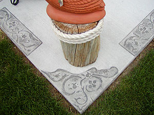 Floral Corner Design from Art Stamped Concrete.