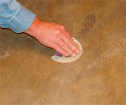 Sanding Decorative Concrete