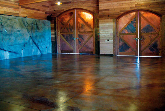 Reactive Stain on Concrete