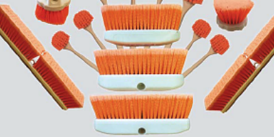 Orange-Crete wash brushes for the ready-mix industry