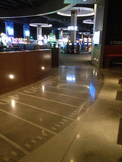 Polished concrete flooring at Dave and Busters