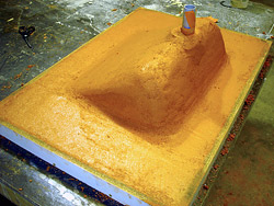  mold for a hand-packed ramp sink - Heres a mold for a hand-packed ramp sink.