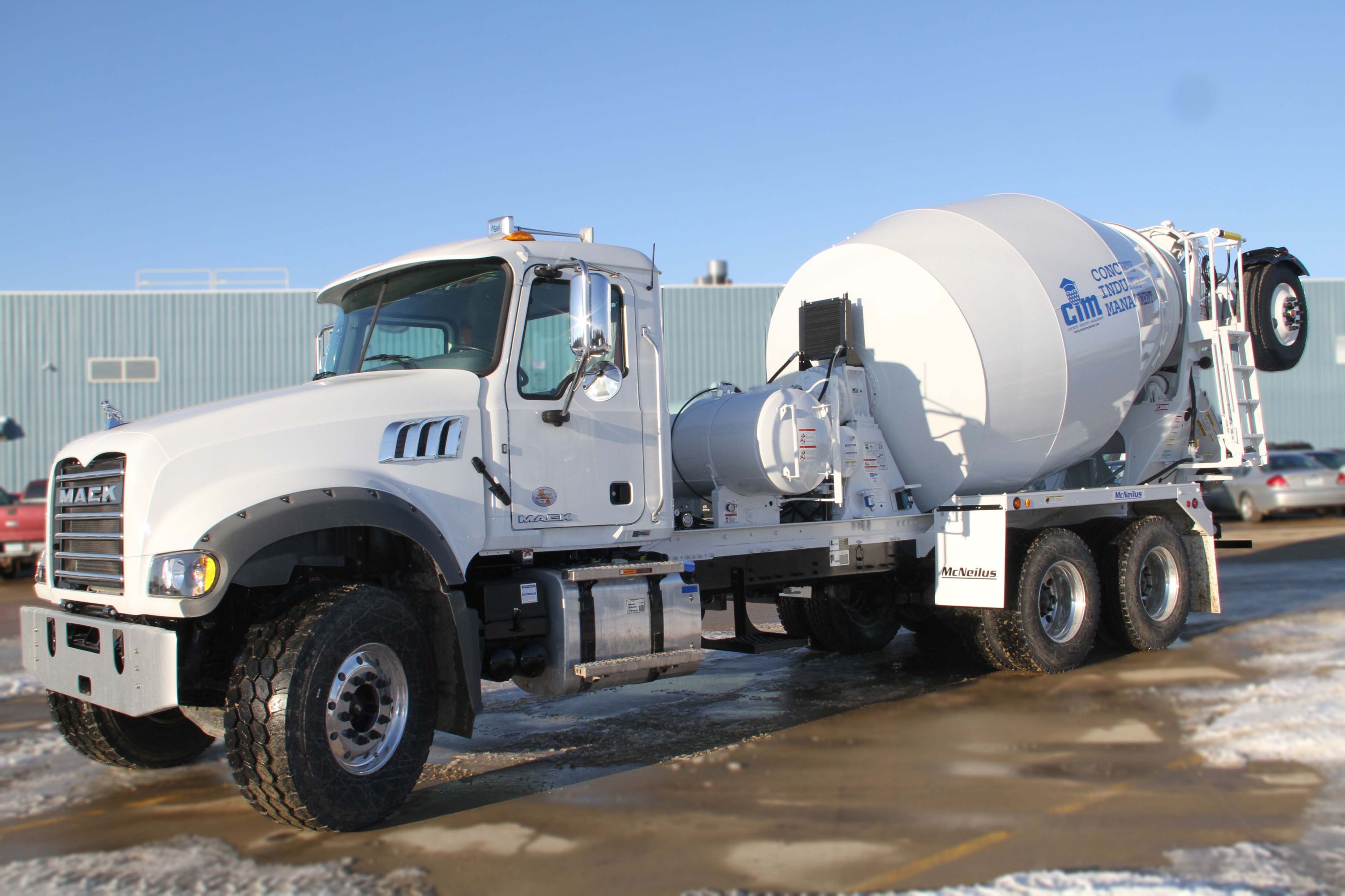 signature item for their annual auction at World of Concrete is a Mack Granite Axle Forward model mounted with a McNeilus 11-cubic-yard Bridgemaster concrete transit mixer, donated by Mack Trucks, Inc. and McNeilus Co., a division of Oshkosh Truck.