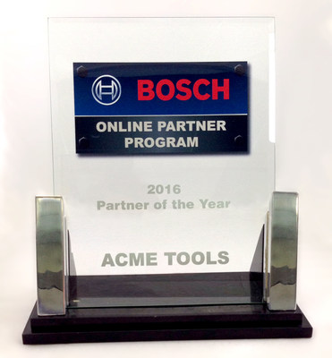 Robert Bosch Tool Corporation announced that Acme Tools has been named Online Partner of the Year for 2016. 