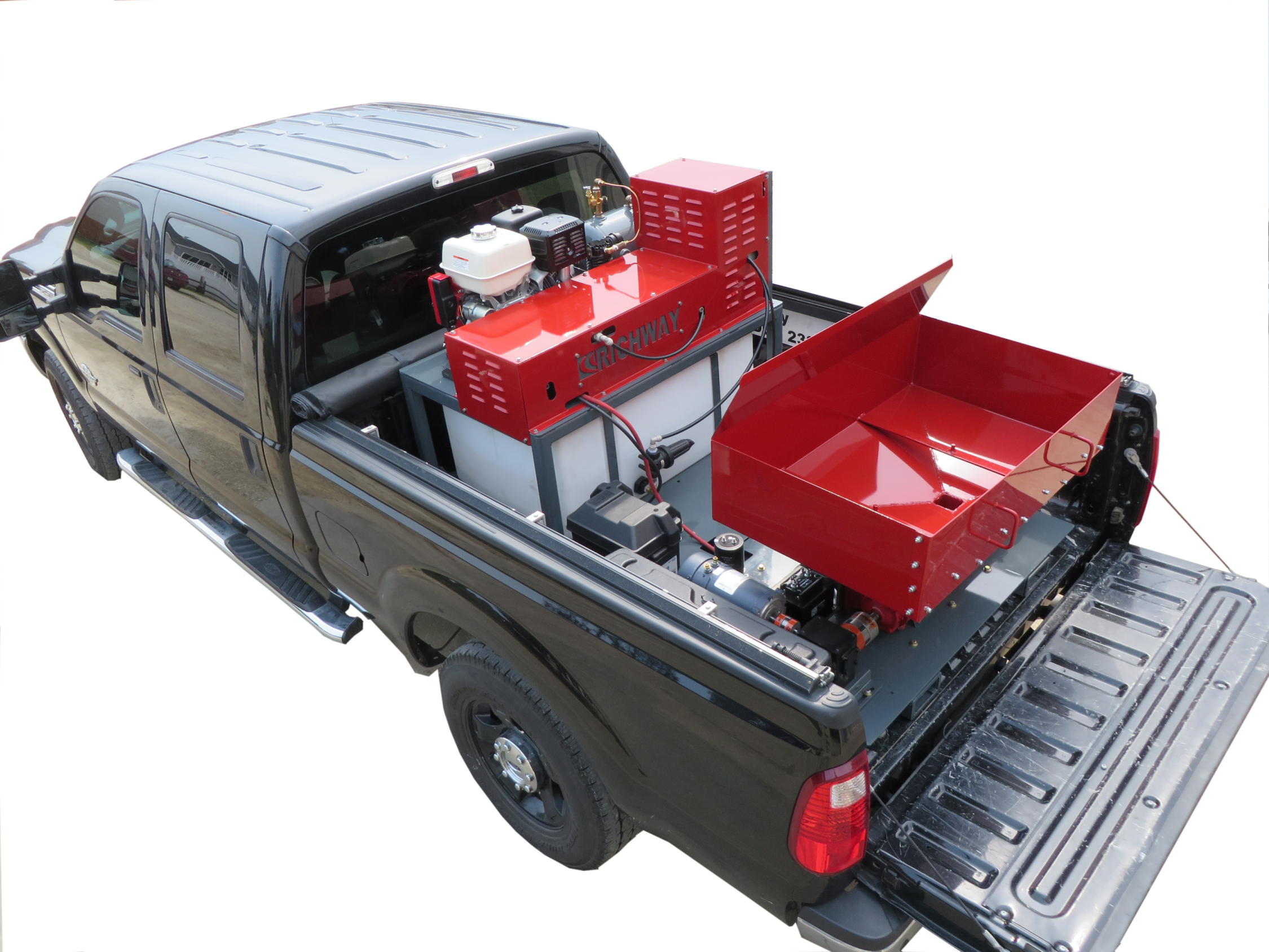 Production of up to 6 cubic yards an hour of cellular concrete on a continuous basis is now possible with the new CretefoamerTM Model CS-6G which fits in a 3/4 ton pickup truck.