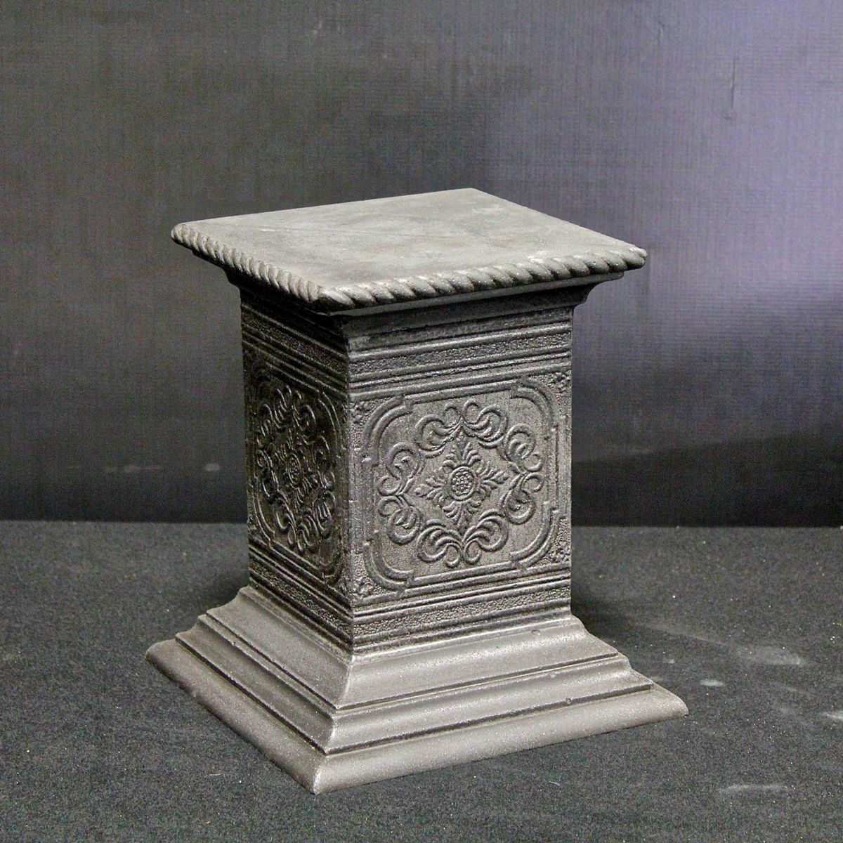 Carved Concrete Pedestal Jack Smithson of Cathedral Liquid Stoneworks Cornville, Arizona