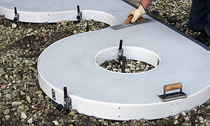  totally new concept in radius concrete forming. It's called Xtra-Flex.