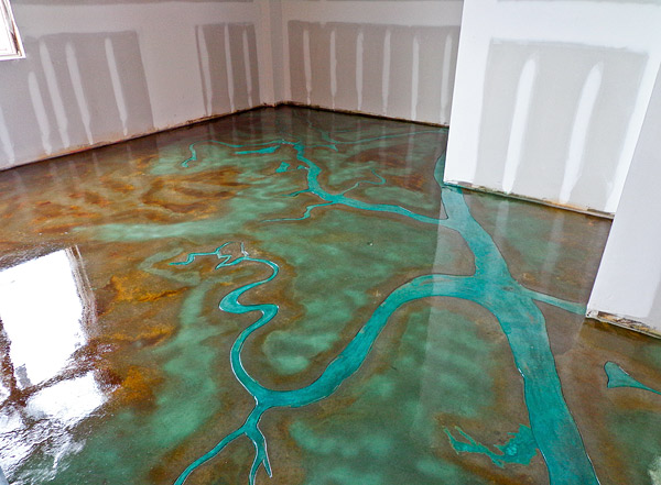 Acid Stained Concrete Proves Fruitful For Concrete Artisan