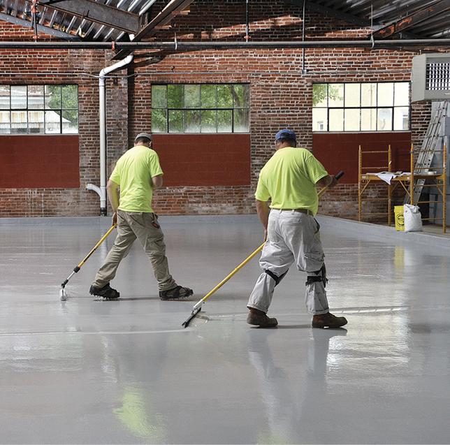 The importance of moisture protection can’t be forgotten. Laticrete, for instance, has developed an epoxy vapor barrier for polyaspartic projects which cures in two-to-three hours to help keep projects on a one-day schedule.