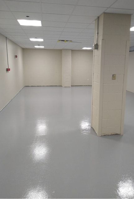 Fast-setting polyaspartics are Gaining Favor like this one from the Laticrete Spartacote lin. It was specified as the coating for a linen room at UPMC Magee-Women’s Hospital in Pittsburgh.