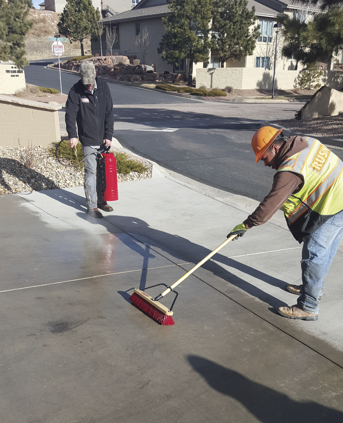 Apply sealer to a concrete driveway - VOC Regulations for Concrete are important when choosing the sealer