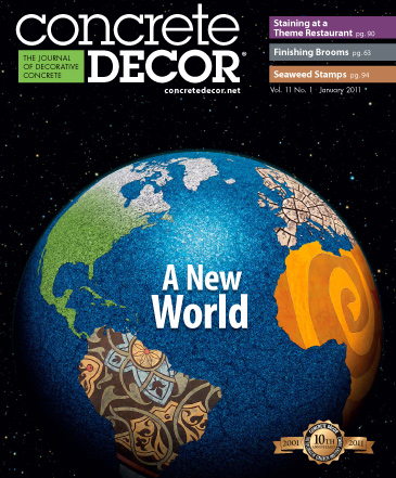 Concrete Decor magazine cover from January 2011
