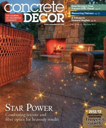 Concrete Decor magazine cover from May/June 2007 Photo courtesy of Artistic Concrete Surfaces