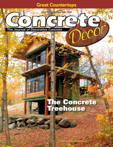 Concrete Decor magazine cover from February 2008