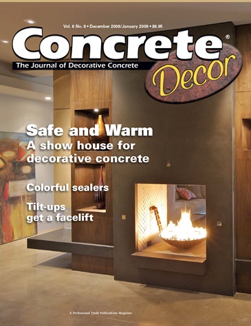 Concrete Decor magazine cover from December 2008
