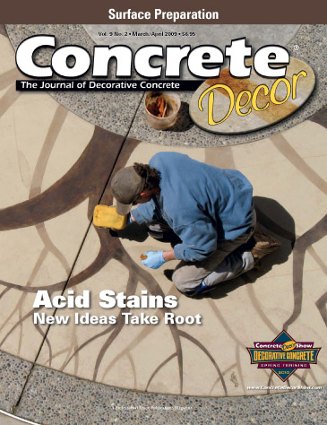 Concrete Decor magazine cover from March/April 2009