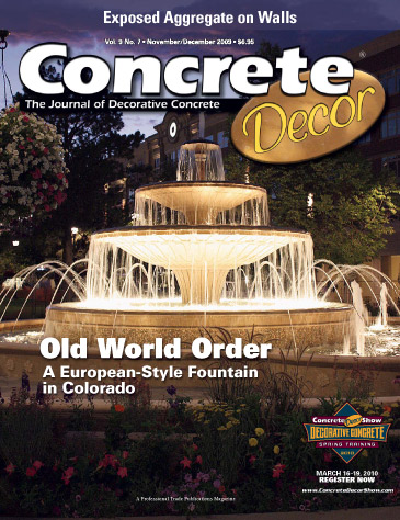 Concrete Decor magazine cover from November/December 2009