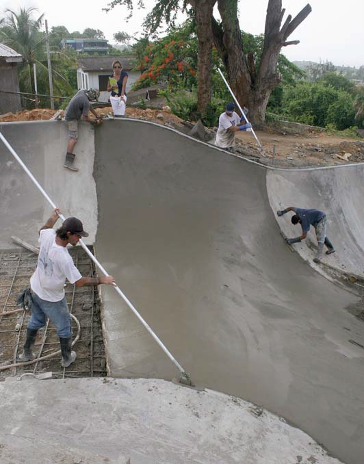Finishing the last transition within the main bowl of the park.