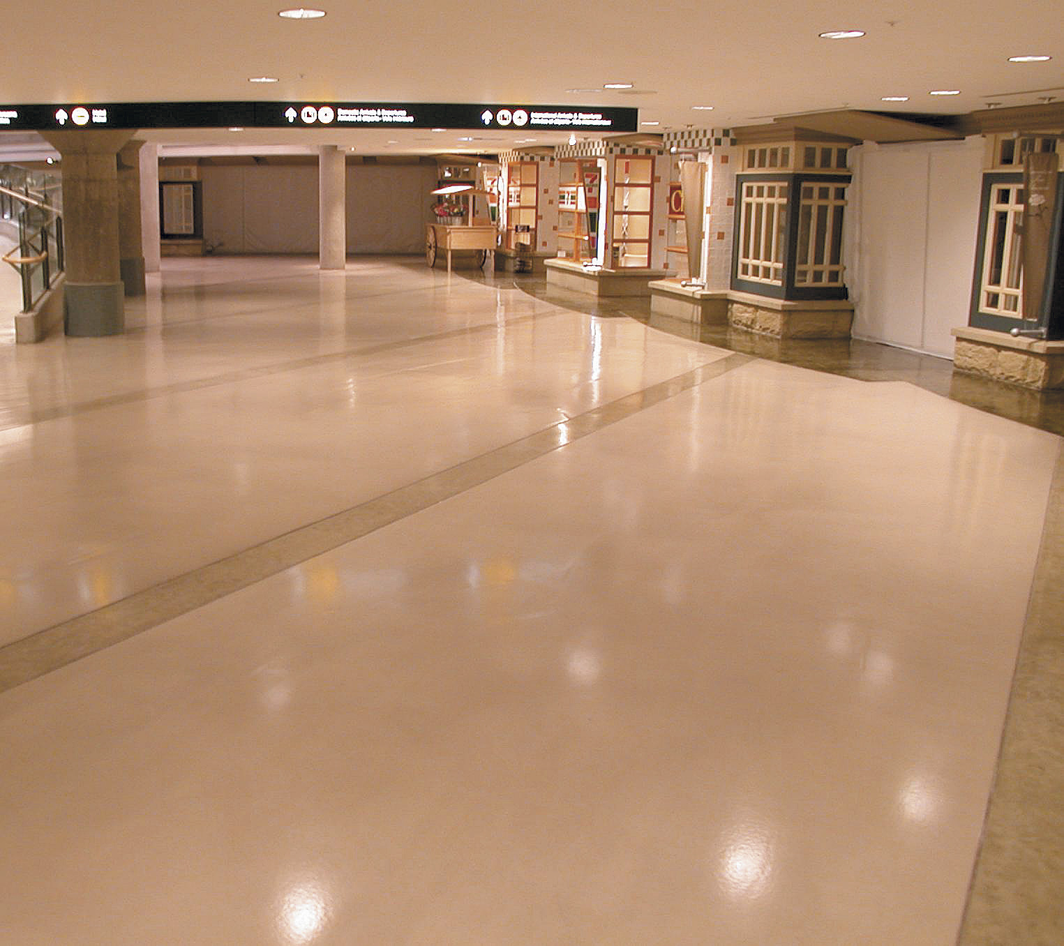  Vancouver International Airport Domestic Terminal gets a major renovation with this decorative concrete treatment.