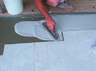 using a square trowel