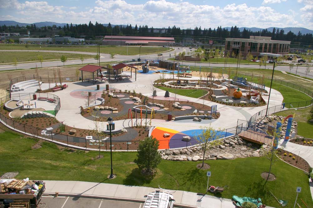 Overview of Discovery Playground at Mirabeau Point Park
