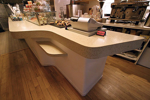 First, there was the countertops origin. Bakery owners Olivier and Nathalie Dessyn visited New York on vacation from Paris, back in 2009, and promptly fell in love with the city. Although both of the Dessyns were career engineers, Olivier had also trained at a prestigious pastry school in Paris, and he and Natahalie had always dreamed of opening a pastry shop someday. 