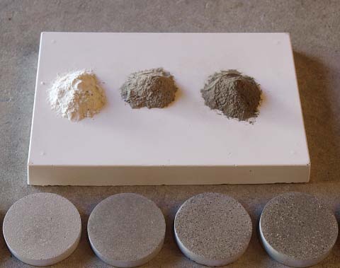 sample of blends used for a Patching Polished Concrete kit