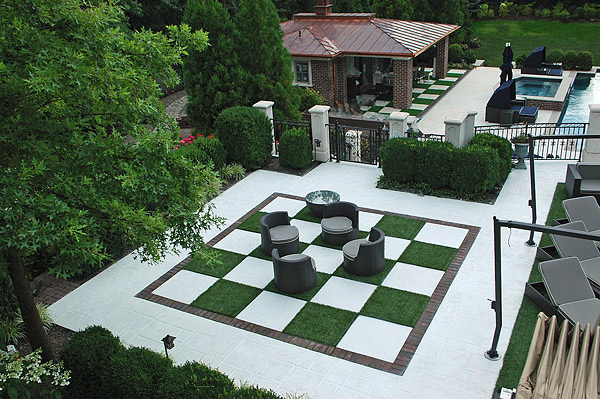 big concrete checkerboard