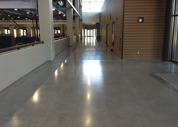 Densified concrete floor at high school - The 43-acre school site has seen the transformation of a single-story, 2,300-student school campus into a state-of-the-art, multistory educational facility organized around a central quad, according to design architect LPA Inc.s Irvine, Calif., office. 